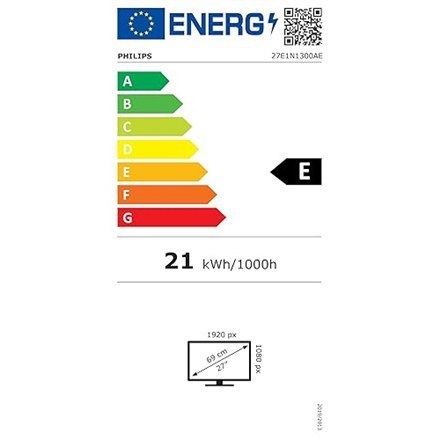 PHILIPS 27E1N1300AE/00 27" 16:9/1920x1080/250cdm2/4ms/DP HDMI USB-C Audio out | Philips | Gwarancja 36 miesiące | 100 Hz