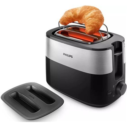 Philips | HD2517/90 Daily Collection | Toaster | Power 830 W | Number of slots 2 | Housing material Plastic | Black/Stainless St Philips | HD2517/90 Daily Collection | Toaster | Power 830 W | Number of slots 2 | Housing material Plastic | Black/Stainless St