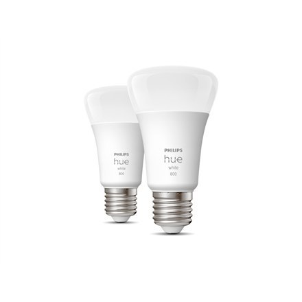 Philips Hue W 9W A60 E27 2pcs pack Philips Hue | Hue W 9W A60 E27, 2pcs pack | E27 | 9 W | Warm White 2700K | Bluetooth and Zigb