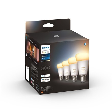 Philips Hue WA 6W A60 E27 4pcs pack Philips Hue | Hue WA 6W A60 E27, 4pcs pack | E27 | 6 W | Warm White 2200-6500K | Bluetooth a Philips Hue WA 6W A60 E27 4pcs pack Philips Hue | Hue WA 6W A60 E27, 4pcs pack | E27 | 6 W | Warm White 2200-6500K | Bluetooth a