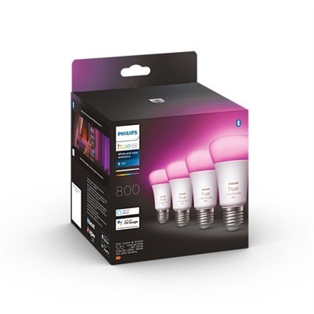 Philips Hue WCA 6,5W A60 E27 opakowanie 4 sztuki Philips Hue | Hue WCA 6,5W A60 E27, opakowanie 4 sztuki | E27 | 6,5 W | RGBW 20 Philips Hue WCA 6,5W A60 E27 opakowanie 4 sztuki Philips Hue | Hue WCA 6,5W A60 E27, opakowanie 4 sztuki | E27 | 6,5 W | RGBW 20