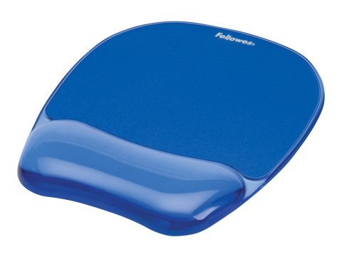 Podkładka pod mysz Fellowes z podparciem nadgarstka CRYSTAL, niebieska Podkładka pod mysz Fellowes z podparciem nadgarstka CRYSTAL, niebieska
