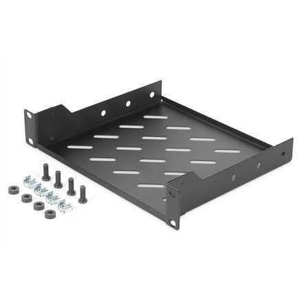 Półka stała 1U Digitus DN-10-TRAY-2-B, Czarna, Idealna do przechowywania komponentów niespełniających standardu 254 mm (10"). Sm Półka stała 1U Digitus DN-10-TRAY-2-B, Czarna, Idealna do przechowywania komponentów niespełniających standardu 254 mm (10"). Sm