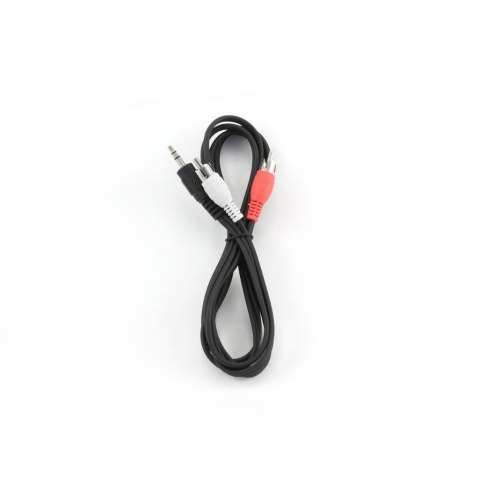 Przewód audio Cablexpert | Męskie | RCA x 2 | Minijack stereo 3,5 mm | Długość 2,5 m. Gwarancja producenta: 24 miesiące. Przewód audio Cablexpert | Męskie | RCA x 2 | Minijack stereo 3,5 mm | Długość 2,5 m. Gwarancja producenta: 24 miesiące.