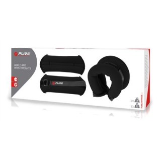 Pure2Improve | Obciążniki na kostki i nadgarstki, 2x0,5 kg | 1,014 kg | Czarny