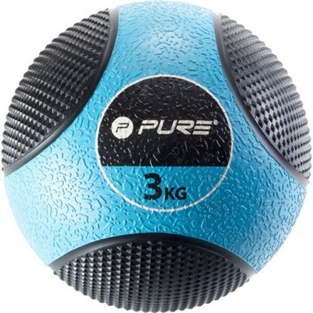 Pure2Improve | Piłka lekarska, 3 kg | Czarno/Niebieska Pure2Improve | Piłka lekarska, 3 kg | Czarno/Niebieska