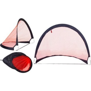 Pure2Improve | Pop-Up Soccer Goal (120 x 86 x 86 cm) | Black/Red | Fibreglass, Nylon