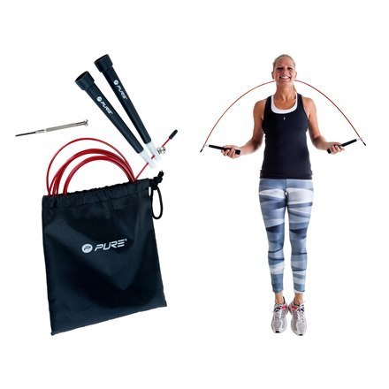 Pure2Improve | SpeedRope 285 cm | czarny/czerwony Pure2Improve | SpeedRope 285 cm | czarny/czerwony