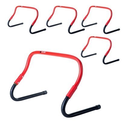 Pure2Improve | Sprint Hurdles (Set of 5 pcs) | 49.2 x 36 x 15.4 cm | Red Pure2Improve | Sprint Hurdles (Set of 5 pcs) | 49.2 x 36 x 15.4 cm | Red
