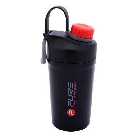 Pure2Improve | Termos Shaker Butelka, 600 ml | Czarny Pure2Improve | Termos Shaker Butelka, 600 ml | Czarny