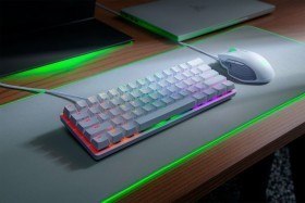 Razer | Huntsman Mini 60% | Gaming keyboard | Opto-Mechanical | RGB LED light | NORD | Mercury White | Wired