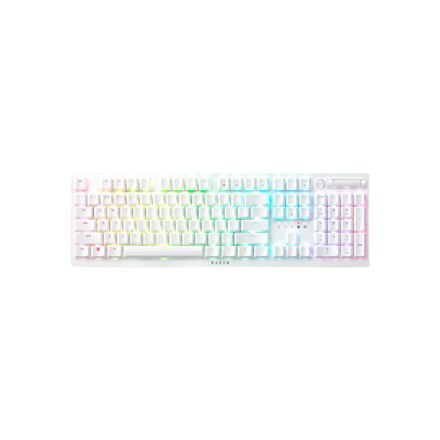 Razer | Optical Gaming Keyboard | Deathstalker V2 Pro | Gaming keyboard | RGB LED light | US | Wireless | White | Purple Switch Razer | Optical Gaming Keyboard | Deathstalker V2 Pro | Gaming keyboard | RGB LED light | US | Wireless | White | Purple Switch