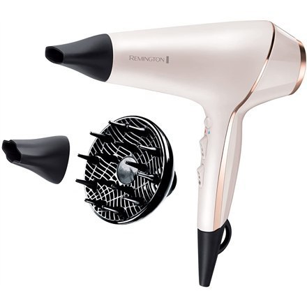 Remington | Hair dryer | ProLuxe AC9140 | 2400 W | Number of temperature settings 3 | Ionic function | Diffuser nozzle | White/G Remington | Hair dryer | ProLuxe AC9140 | 2400 W | Number of temperature settings 3 | Ionic function | Diffuser nozzle | White/G