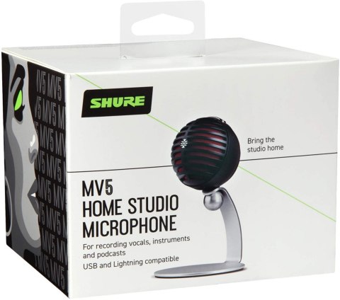 Shure MV5 Digital Condenser Microphone, Black Shure Shure MV5 Digital Condenser Microphone, Black Shure