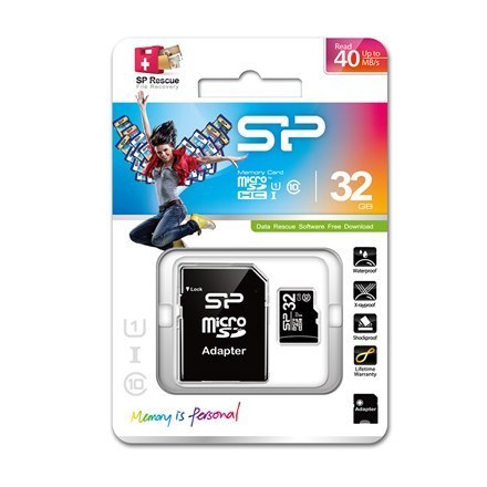 Silicon Power | 32 GB | MicroSDHC | Flash memory class 10 | SD adapter Silicon Power | 32 GB | MicroSDHC | Flash memory class 10 | SD adapter