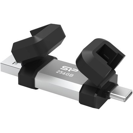 Silicon Power Dual USB Drive | Mobile C51 | 256 GB | USB Type-A i USB Type-C | Srebrny Silicon Power Dual USB Drive | Mobile C51 | 256 GB | USB Type-A i USB Type-C | Srebrny