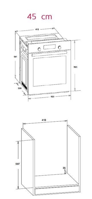 Simfer | 4207BERBB | Piekarnik | 47 L | Wielofunkcyjny | Ręczny | Wysuwane pokrętła | Szerokość 45 cm | Biały Simfer | 4207BERBB | Piekarnik | 47 L | Wielofunkcyjny | Ręczny | Wysuwane pokrętła | Szerokość 45 cm | Biały
