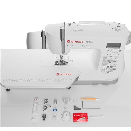 Singer | C7255 | Sewing Machine | Number of stitches 200 | Number of buttonholes 8 | White Singer | C7255 | Sewing Machine | Number of stitches 200 | Number of buttonholes 8 | White
