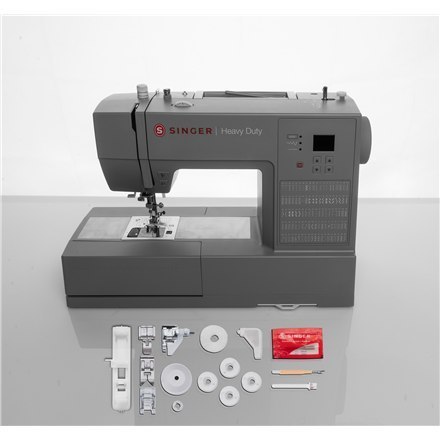 Singer | Sewing Machine | HD6605C Heavy Duty | Number of stitches 100 | Number of buttonholes 6 | Grey Singer | Sewing Machine | HD6605C Heavy Duty | Number of stitches 100 | Number of buttonholes 6 | Grey