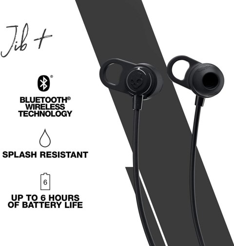 Skullcandy | Jib+ Wireless | Słuchawki z mikrofonem | Bezprzewodowe | Douszne | Mikrofon | Bezprzewodowe | Czarne Skullcandy | Jib+ Wireless | Słuchawki z mikrofonem | Bezprzewodowe | Douszne | Mikrofon | Bezprzewodowe | Czarne