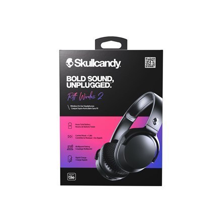 Skullcandy | Riff Wireless 2 Headphones | Over-Ear Built-in microphone | Over-Ear | 3.5 mm, USB | Wireless | Wireless | Black Skullcandy | Riff Wireless 2 Headphones | Over-Ear Built-in microphone | Over-Ear | 3.5 mm, USB | Wireless | Wireless | Black
