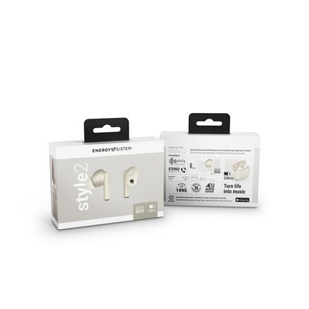 Słuchawki bezprzewodowe True Wireless Style 2 Champagne marki Energy Sistem (True Wireless Stereo, BT 5.1, Głębokie basy, Etui ł Słuchawki bezprzewodowe True Wireless Style 2 Champagne marki Energy Sistem (True Wireless Stereo, BT 5.1, Głębokie basy, Etui ł