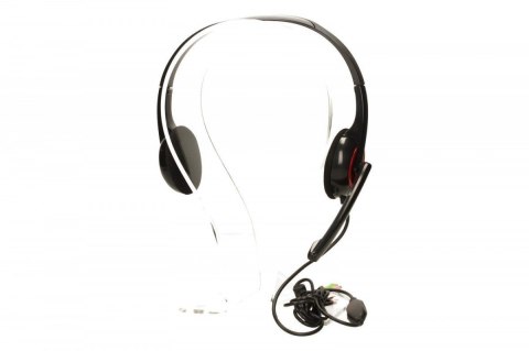 Słuchawki stereo Gembird MHS-002 z wbudowanym mikrofonem, złączem 3,5 mm, kolor czarno-czerwony. Gwarancja 24 miesiące.
