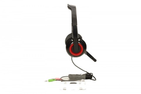 Słuchawki stereo Gembird MHS-002 z wbudowanym mikrofonem, złączem 3,5 mm, kolor czarno-czerwony. Gwarancja 24 miesiące.