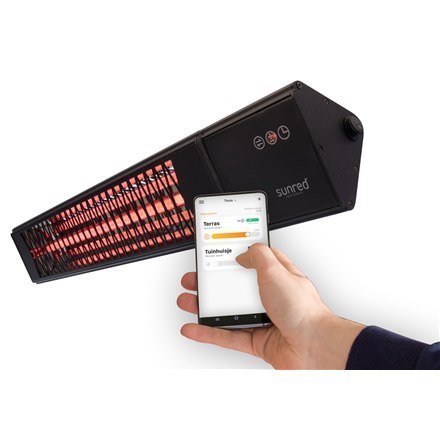 SUNRED | Heater | PRO25W-SMART, Triangle Dark Smart Wall | Infrared | 2500 W | Number of power levels | Suitable for rooms up to SUNRED | Heater | PRO25W-SMART, Triangle Dark Smart Wall | Infrared | 2500 W | Number of power levels | Suitable for rooms up to