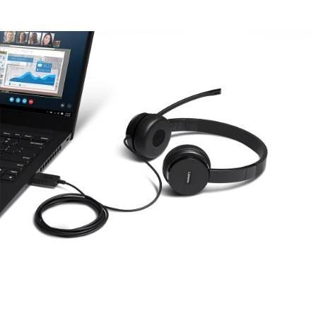 Stereofoniczny zestaw słuchawkowy Lenovo | 100 USB | Tak | USB typu A Stereofoniczny zestaw słuchawkowy Lenovo | 100 USB | Tak | USB typu A