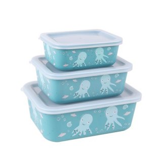 Stoneline | Awave Set of storage box | 21941 | Storage box | Capacity L | 3 pc(s) | Dishwasher proof | Turquoise