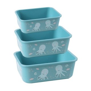 Stoneline | Awave Set of storage box | 21941 | Storage box | Capacity L | 3 pc(s) | Dishwasher proof | Turquoise