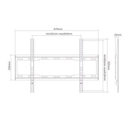 Sunne | Uchwyt ścienny | 37-70-EF | Stały | 37-70 " | Maksymalna waga (udźwig) 40 kg | Czarny Sunne | Uchwyt ścienny | 37-70-EF | Stały | 37-70 " | Maksymalna waga (udźwig) 40 kg | Czarny