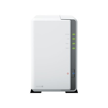 Synology | Tower NAS | DS223j | maksymalnie 2 dyski HDD/SSD | Realtek | RTD1619B | Częstotliwość procesora 1,7 GHz | 1 GB | DDR4 Synology | Tower NAS | DS223j | maksymalnie 2 dyski HDD/SSD | Realtek | RTD1619B | Częstotliwość procesora 1,7 GHz | 1 GB | DDR4