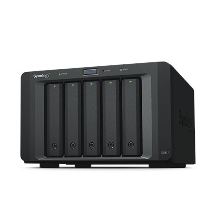 Synology | Tower NAS Expansion Unit | DX517 | up to 5 HDD/SSD Hot-Swap (drives not included) | Processor frequency GHz | GB | I Synology | Tower NAS Expansion Unit | DX517 | up to 5 HDD/SSD Hot-Swap (drives not included) | Processor frequency GHz | GB | I