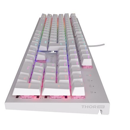THOR 303 | Mechanical Gaming Keyboard | Wired | US | White | USB Type-A | Outemu Peach Silent THOR 303 | Mechanical Gaming Keyboard | Wired | US | White | USB Type-A | Outemu Peach Silent