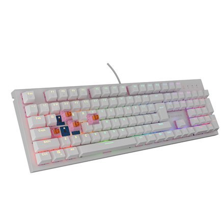 THOR 303 | Mechanical Gaming Keyboard | Wired | US | White | USB Type-A | Outemu Peach Silent THOR 303 | Mechanical Gaming Keyboard | Wired | US | White | USB Type-A | Outemu Peach Silent