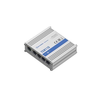 Teltonika | Switch | TSW110 | Unmanaged | 1 Gbps (RJ-45) ports quantity 5 | 10 Gbps (RJ-45) ports quantity 0 | SFP ports quantit Teltonika | Switch | TSW110 | Unmanaged | 1 Gbps (RJ-45) ports quantity 5 | 10 Gbps (RJ-45) ports quantity 0 | SFP ports quantit