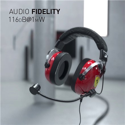 Thrustmaster | Gaming Headset | DTS T Racing Scuderia Ferrari Edition | Przewodowy | Nauszny | Czerwono-czarny Thrustmaster | Gaming Headset | DTS T Racing Scuderia Ferrari Edition | Przewodowy | Nauszny | Czerwono-czarny