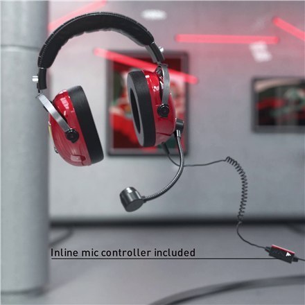 Thrustmaster | Gaming Headset | DTS T Racing Scuderia Ferrari Edition | Przewodowy | Nauszny | Czerwono-czarny Thrustmaster | Gaming Headset | DTS T Racing Scuderia Ferrari Edition | Przewodowy | Nauszny | Czerwono-czarny