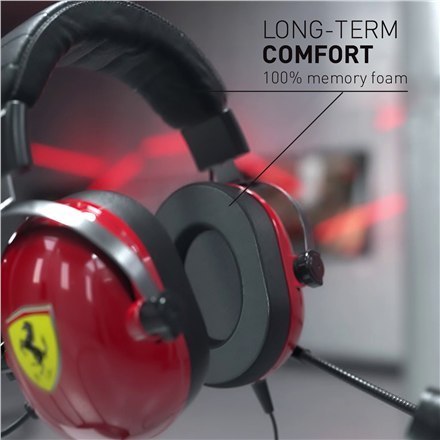 Thrustmaster | Gaming Headset | DTS T Racing Scuderia Ferrari Edition | Przewodowy | Nauszny | Czerwono-czarny Thrustmaster | Gaming Headset | DTS T Racing Scuderia Ferrari Edition | Przewodowy | Nauszny | Czerwono-czarny
