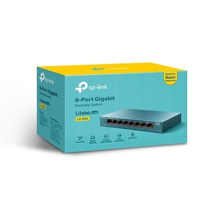TP-LINK | 8-portowy przełącznik sieciowy 10/100/1000Mb/s do komputerów stacjonarnych | LS108G | Niezarządzany | Do komputerów st TP-LINK | 8-portowy przełącznik sieciowy 10/100/1000Mb/s do komputerów stacjonarnych | LS108G | Niezarządzany | Do komputerów st