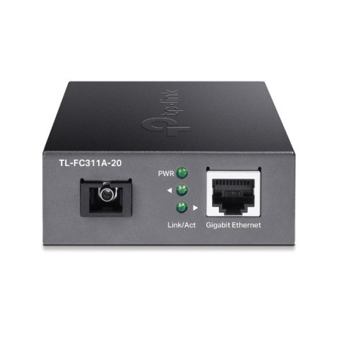TP-LINK | Gigabit Single-Mode WDM Media Converter | TL-FC311A-20 | Gigabit SC Fiber Port | 10/100/1000 Mbps RJ45 Port (Auto MDI/ TP-LINK | Gigabit Single-Mode WDM Media Converter | TL-FC311A-20 | Gigabit SC Fiber Port | 10/100/1000 Mbps RJ45 Port (Auto MDI/