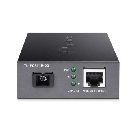 TP-LINK | Gigabit Single-Mode WDM Media Converter | TL-FC311B-20 | Gigabit SC Fiber Port | 10/100/1000 Mbps RJ45 Port (Auto MDI/ TP-LINK | Gigabit Single-Mode WDM Media Converter | TL-FC311B-20 | Gigabit SC Fiber Port | 10/100/1000 Mbps RJ45 Port (Auto MDI/