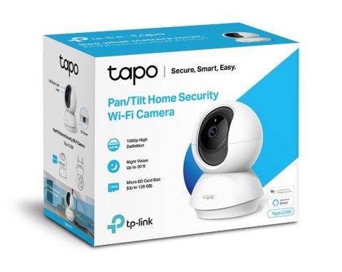 TP-LINK | Pan/Tilt Home Security Wi-Fi Camera | Tapo C200 | MP | 4mm/F/2.4 | Tryb prywatności, alarm dźwiękowy i świetlny, wykry TP-LINK | Pan/Tilt Home Security Wi-Fi Camera | Tapo C200 | MP | 4mm/F/2.4 | Tryb prywatności, alarm dźwiękowy i świetlny, wykry