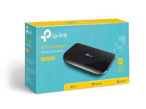 TP-LINK | Przełącznik | TL-SG1008D | Niezarządzalny | Desktop | 1 Gb/s (RJ-45) ilość portów 8 | Typ zasilania Zewnętrzny | 36 mi TP-LINK | Przełącznik | TL-SG1008D | Niezarządzalny | Desktop | 1 Gb/s (RJ-45) ilość portów 8 | Typ zasilania Zewnętrzny | 36 mi