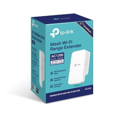 TP-LINK | RE300 | Mesh Extender | 802.11ac | 2.4GHz/5GHz | 300+867 Mbit/s | Ethernet LAN (RJ-45) ports No | MU-MiMO No | no PoE TP-LINK | RE300 | Mesh Extender | 802.11ac | 2.4GHz/5GHz | 300+867 Mbit/s | Ethernet LAN (RJ-45) ports No | MU-MiMO No | no PoE