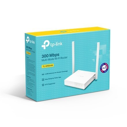TP-LINK | Router | TL-WR844N | 802.11n | 300 Mbit/s | 10/100 Mbit/s | Porty Ethernet LAN (RJ-45) 4 | Obsługa sieci Nie | MU-MiMO TP-LINK | Router | TL-WR844N | 802.11n | 300 Mbit/s | 10/100 Mbit/s | Porty Ethernet LAN (RJ-45) 4 | Obsługa sieci Nie | MU-MiMO