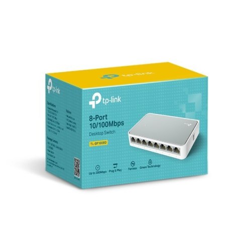 TP-LINK | Switch | TL-SF1008D | Niezarządzalny | Desktop | Porty 10/100 Mb/s (RJ-45) w liczbie 8 | Typ zasilania Zewnętrzny | 36 TP-LINK | Switch | TL-SF1008D | Niezarządzalny | Desktop | Porty 10/100 Mb/s (RJ-45) w liczbie 8 | Typ zasilania Zewnętrzny | 36