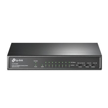 TP-LINK | Switch | TL-SF1009P | Niezarządzalny | Desktop | Ilość portów 10/100 Mb/s (RJ-45) 9 | Ilość portów 1 Gb/s (RJ-45) | Il TP-LINK | Switch | TL-SF1009P | Niezarządzalny | Desktop | Ilość portów 10/100 Mb/s (RJ-45) 9 | Ilość portów 1 Gb/s (RJ-45) | Il